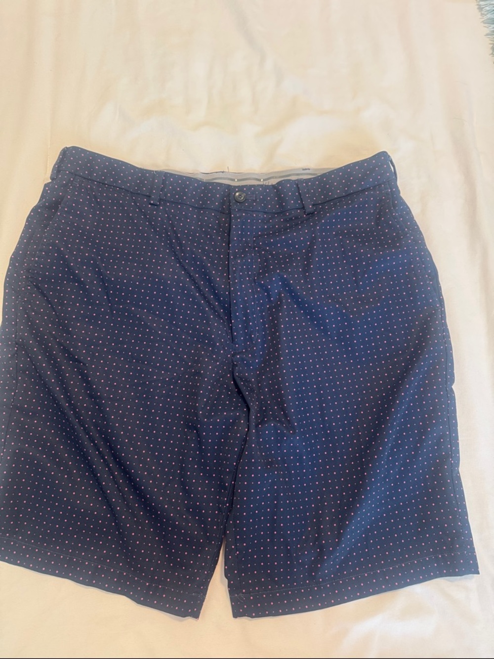 Walter Hagen Navy Microdot Flat Front Shorts